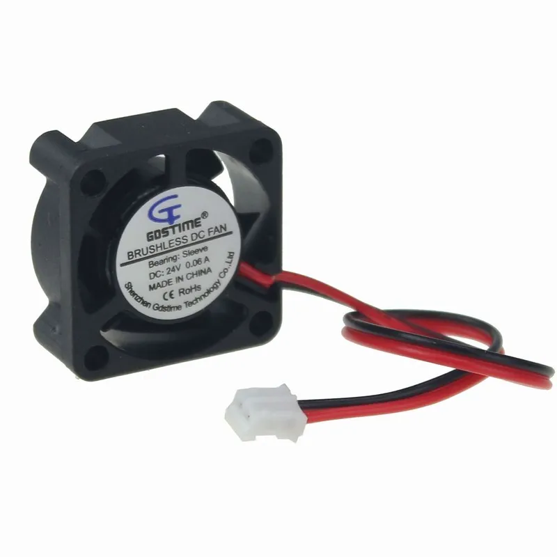 

Gdstime 10 Pieces 2.5cm 25x25x10mm 24V DC Small Heatsinks Cooling Fan 24 Volt