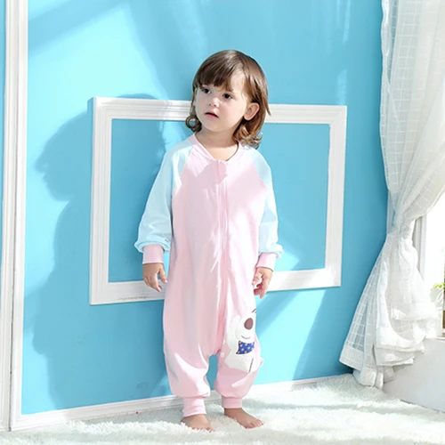 Детские спальные мешки, плотные теплые комбинезоны для сна с длинными рукавами на осень и зиму, детский спальный мешок с рисунком, одеяло с защитой от ударов - Цвет: 3
