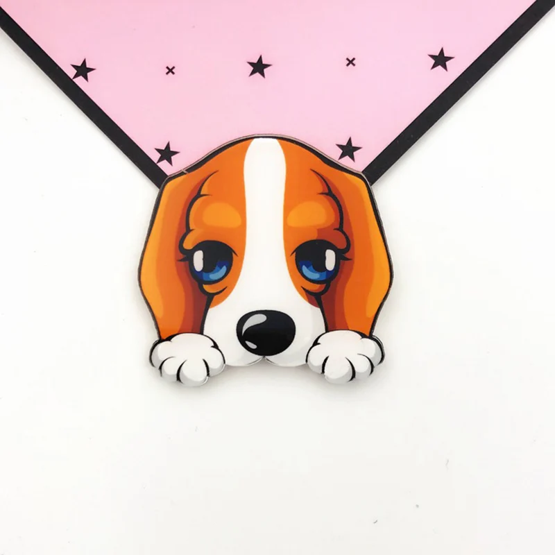 Brooch High Quality Cartoon 1PC Acrylic Badges Animals For Backpacks Harajuku Cute Dog Pins For Clothes Hot Sale Kawaii Cat - Окраска металла: 12