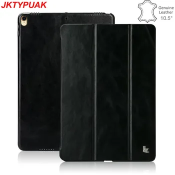 

Genuine Leather Smart Magnetic Case for Apple iPad Pro 10.5 Inch 2017 Released w/ Auto- wake/ Sleep Function Tablet Stands