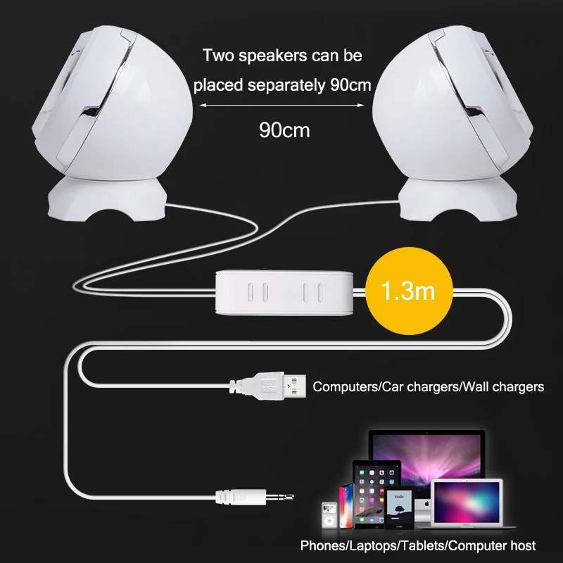 USB AUX Проводные мини компьютерные колонки бас стерео динамик для ноутбука