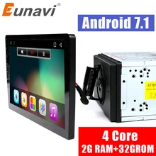Eunavi 2 din 10.1 inch quad core 2G+32G Android 7.1 Car Radio GPS Navigation with capacitive screen stereo Bluetooth wifi 3g swc