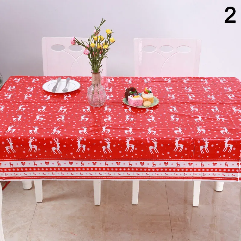 High Quality Table Cloth Cover Cartoon Pattern Decoration For Christmas Party Home Banquet VE - Цвет: as picture