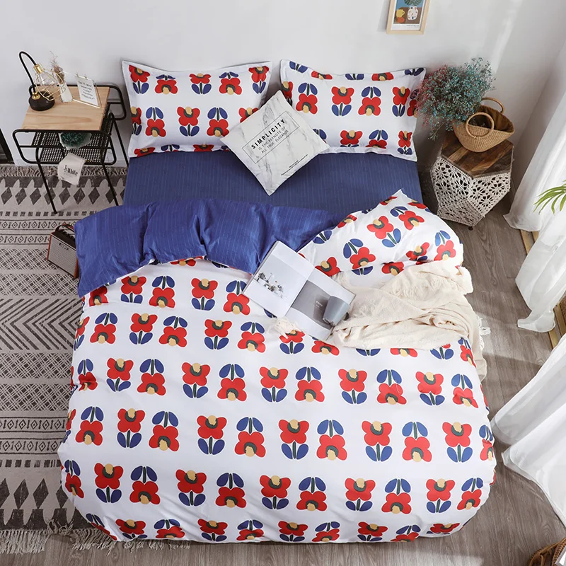 

HOT sale Bedding Sets Love Duvet Cover3/4pcs Cartoon new fashion Bed sheets Single Twin Full Queen Sizes Cartoon