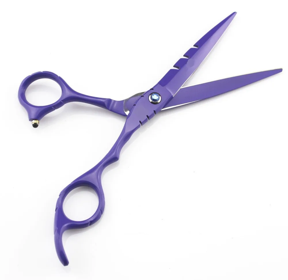 Tesoura de Cabelo Profissional Polegada Roxo Desbaste Tesouras Corte Barbeiro Conjunto Ferramentas Estilo Cabeleireiro Tesoura 6.0 11 High Quality Beleza e saúde