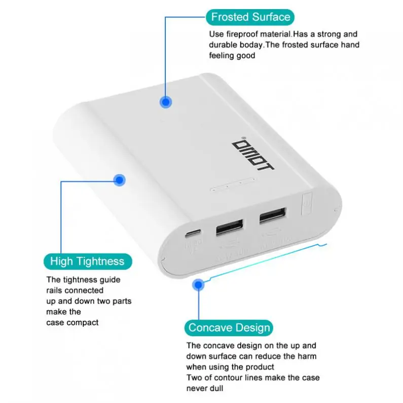 TOMO P4 USB литий-ионное интеллектуальное зарядное устройство DIY Мобильный Внешний аккумулятор чехол с поддержкой аккумуляторов 4x18650 и выходов для телефона