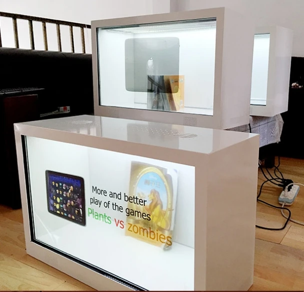  Shopping mall touch interactive LCD Transparent Digital Advertising Kiosk with PC computer built in