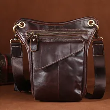 Высококачественная Мужская поясная сумка из натуральной кожи, сумка через плечо, Повседневная сумка на плечо, ретро тренд, мужская сумка на бедро