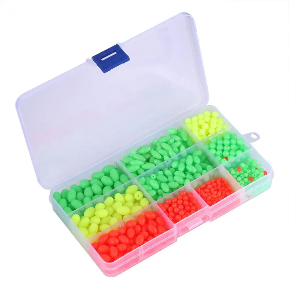 Buy 1000Pcs Oval Hard Luminous Fishing Beads Sea Fishing Lures Sets in Dark Rig