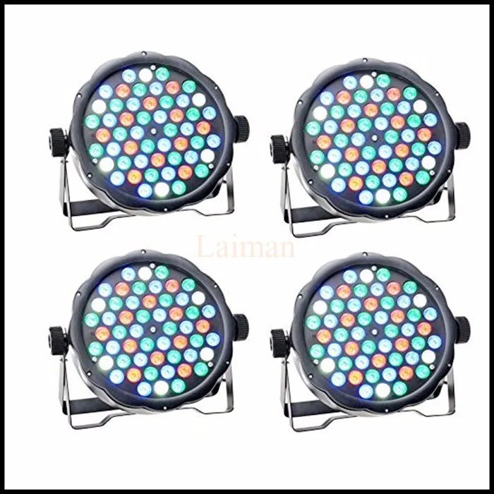 

AC85-265V 50Hz-60Hz EU/US Plug 54 RGBW LED Par Light 8CH LED Par Stage Lighting Effect for Christmas DJ Disco party