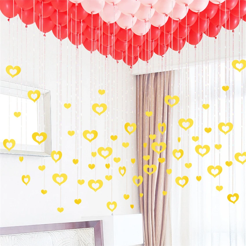 100 шт блестящее сердце картон карты шары в виде сердца подвеска на ленте свадебные шары для украшения вечерние принадлежности