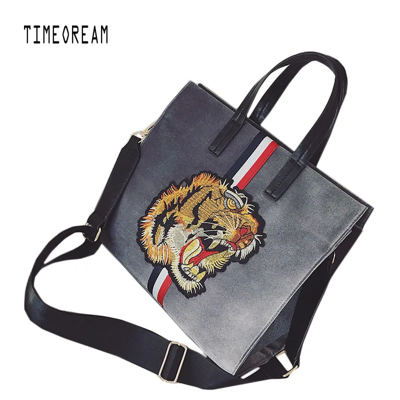 

2018 Luxury Handbags Handbags Designer Canvas Ladies Handbag Shoulder Bag Men Bag Tiger Embroidery Pattern Ladies Diagonal Bag