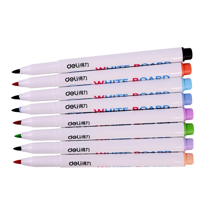 8 colors Cute White Board Marker Set Erasable Whiteboard Pen For Metal