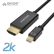 QICENT Mini DP to HDMI Gold Plated DisplayPort Thunderbolt Port Compatible to HDMI Cable for Projector