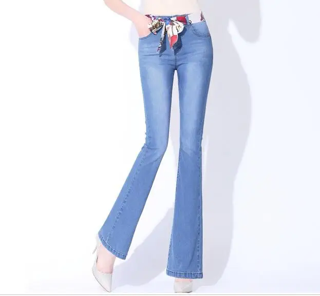 

Frayed Hem Ripped Jeans 2019 Summer Spring Mid Waist Button Fly Stretchy Pants Women Blue Denim Casual Jeans