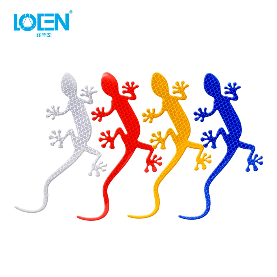 

2Pcs Safety Reflective Sticker for Car Safety Warning Mark on Cars Auto Exterior Accessories Night Driving Warning Gecko Sticker