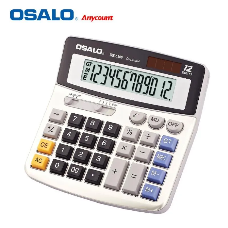 Key bench calculator 5500 calculator solar dual power metal surface Office Electronic Calculators for Financeira School 1
