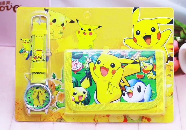 1pcs Hot sale! New Lot Pikachu sets cartoon kids part Set watch Wristwatch and w 1pcs Hot sale! New Lot Pikachu sets cartoon kids part Set watch Wristwatch and w