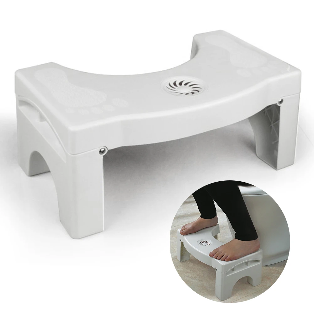 

For Kids Squatting Bathroom Anti Constipation Foldable Stool Footstool Plastic Toilet