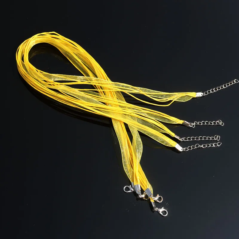 ribbon cord necklace  (99)