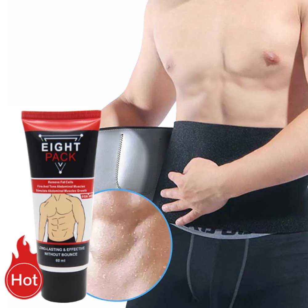 

60ml Men Abdominal Muscle Training Cream And Waist Trimmer Belt Neoprene Nano Sliver Coating Exercise Weight Loss Gym Fitness