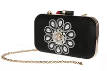 Gold Silber Abendtasche Rose Blume Urlaub Partei Kupplung Geldbörse Kristall Tasche Stilvolle Tageskupplungen Prom Damen Handtasche SMYCWL-F0007