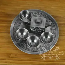 6 шт./компл. 1pot 4 чайная чашка and1tray олово цвет вина Графин одноразовые чашки чая/vin чашки домашний перегонный аппарат коробка вина giftCJ007