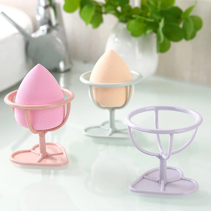 

Puff Container Rack Blender Makeup Sponge Holder Cosmetic Puff Stand Drying Holders with Heart Shape Base Make Up Organizer