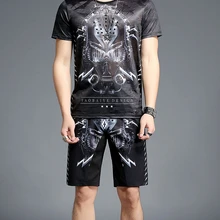 Летний облегающий спортивный костюм с принтом, роскошный дизайн, 2 предмета