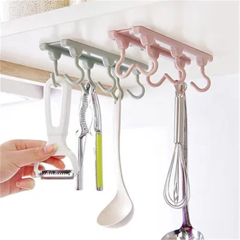 

Kitchen Accessories Six Hooks Bathroom Hanging Strong Hooks Racks Kitchen Gadgets Mutfak Aksesuarlari Accesorios De Cocina.Q