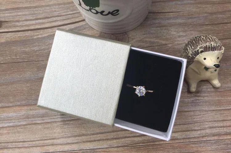 Ящик кольцо Box Розовый Jewelry упаковка для серьги 5*5*4 см оптовая продажа 90 шт./лот клиента дизайн логотипа