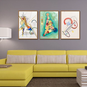 

Graffiti Sky Blue Cartoon Abstract Wassily Kandinsky Oil Painting Frameless Spray Unframed Canvas Colorful hologram Artist