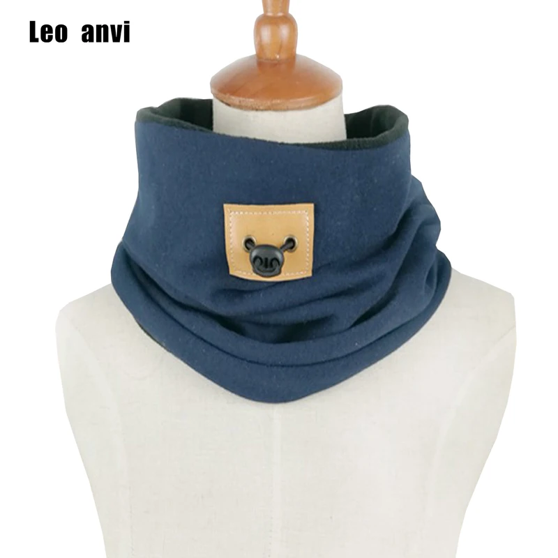 Leo anvi бренд дизайн воротник маска для лица Зимний шарф для мужчин и женщин нейтральный Вязание аксессуары бесконечность шарфы для