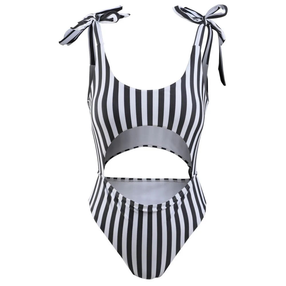 2019 woman swimsuit for surfing Sexy one-piece waist surf suit striped lace beach surf suit summer seaside surf wetsuit 40M16 (2)