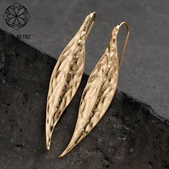 

Gold Leaf Stud Earrings for Women Jewelry Geometric Metal Fashion 2020 Wholesale Plant Earrings pendientes brincos Style Gift
