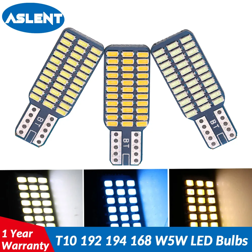 ASLENT 2 шт. T10 192 194 168 W5W светодиодный лампы 33 SMD 3014 автомобильные задние фонари