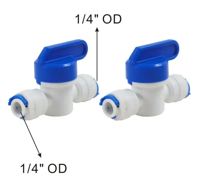 Details about   5pack  3/8 "Ball Valve Quick Connect Push Fit Ball valve Tube for RO Water 