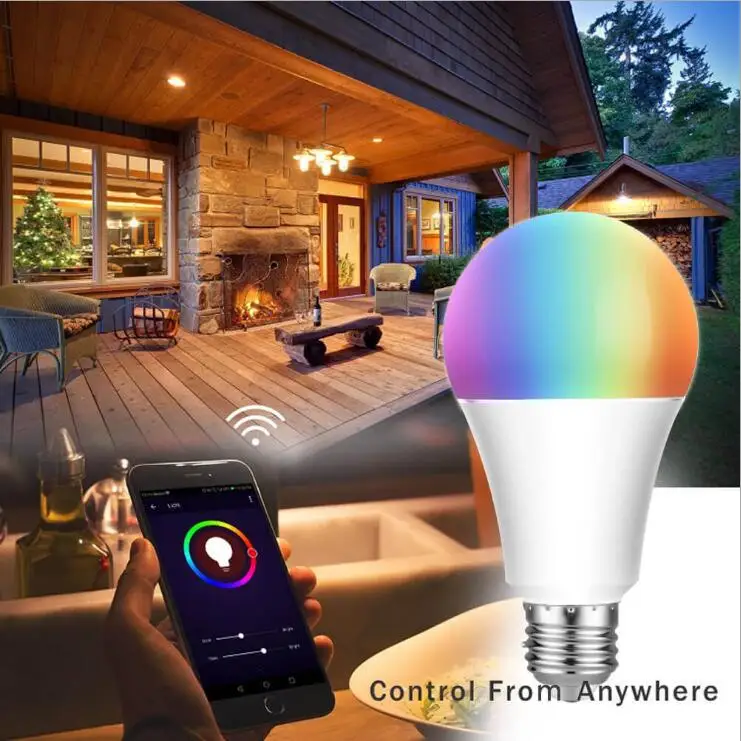 Волшебная светодиодсветильник лампа 10 Вт E27 RGB для умного дома с Bluetooth изменение