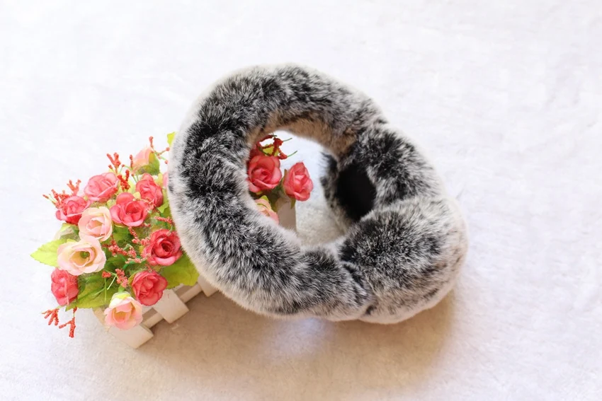real rabbit fur winter earmuffs for girl (10)