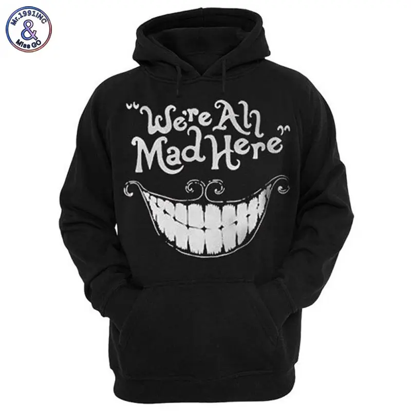 Mr 1991INC New Fashion Men women 3d Sweatshirt Funny Print Cheshire Cat Smile Face Hooded Hoodies