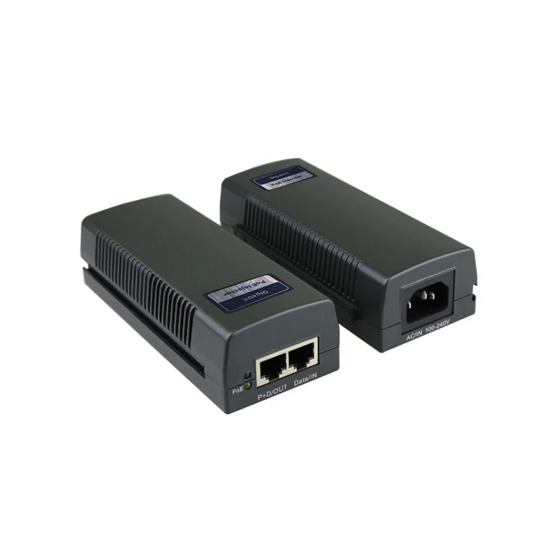 Новый IEEE 802.3af/в одном порте 10/100/1000 м 30 Вт Мощность по Ethernet гигабитный poe-инжектор автоматическое обнаружение POE источник питания