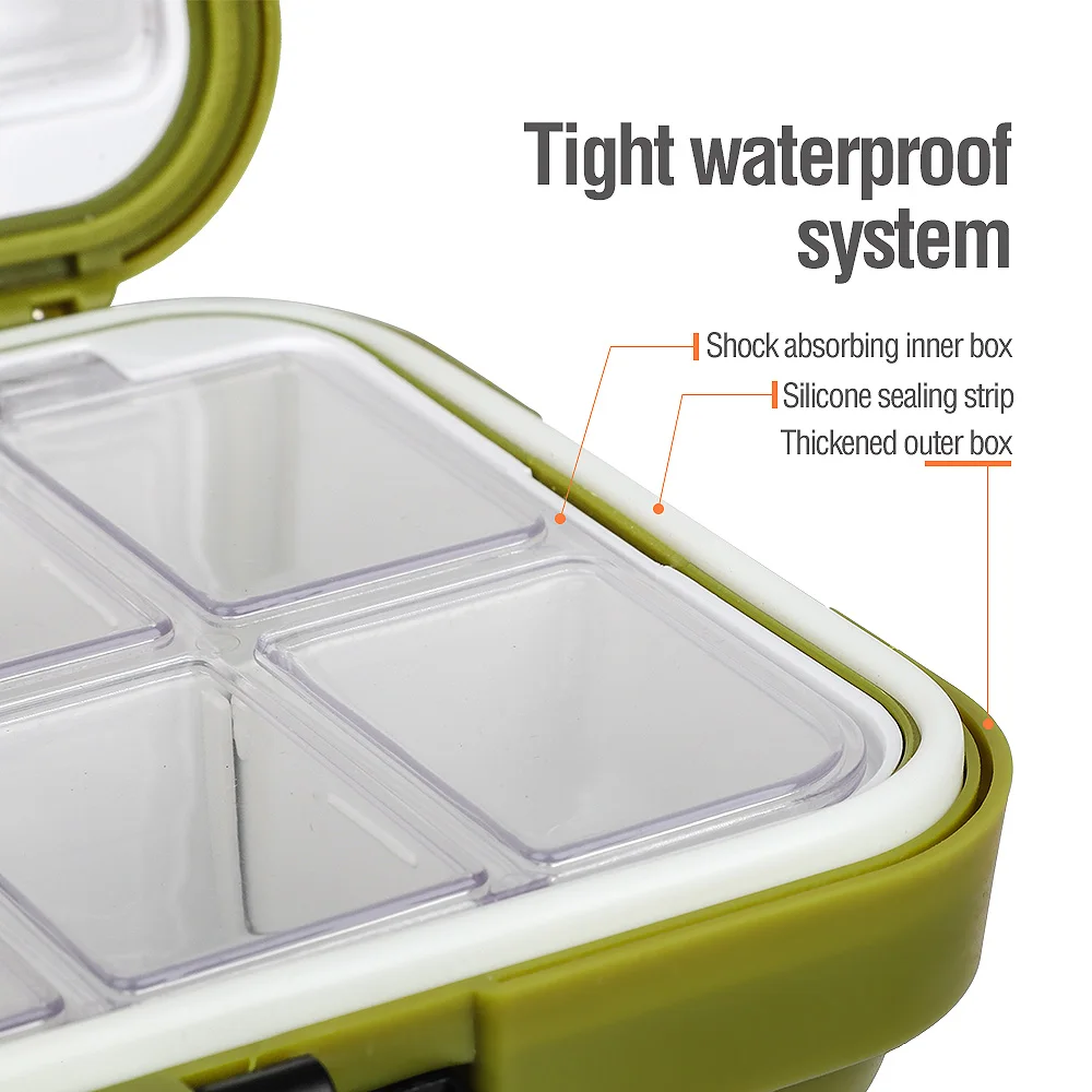 DONQL коробки для рыболовных снастей двухслойные отсеки водонепроницаемый рыболовный ящик для хранения для ловли карпа приманка крюк аксессуары