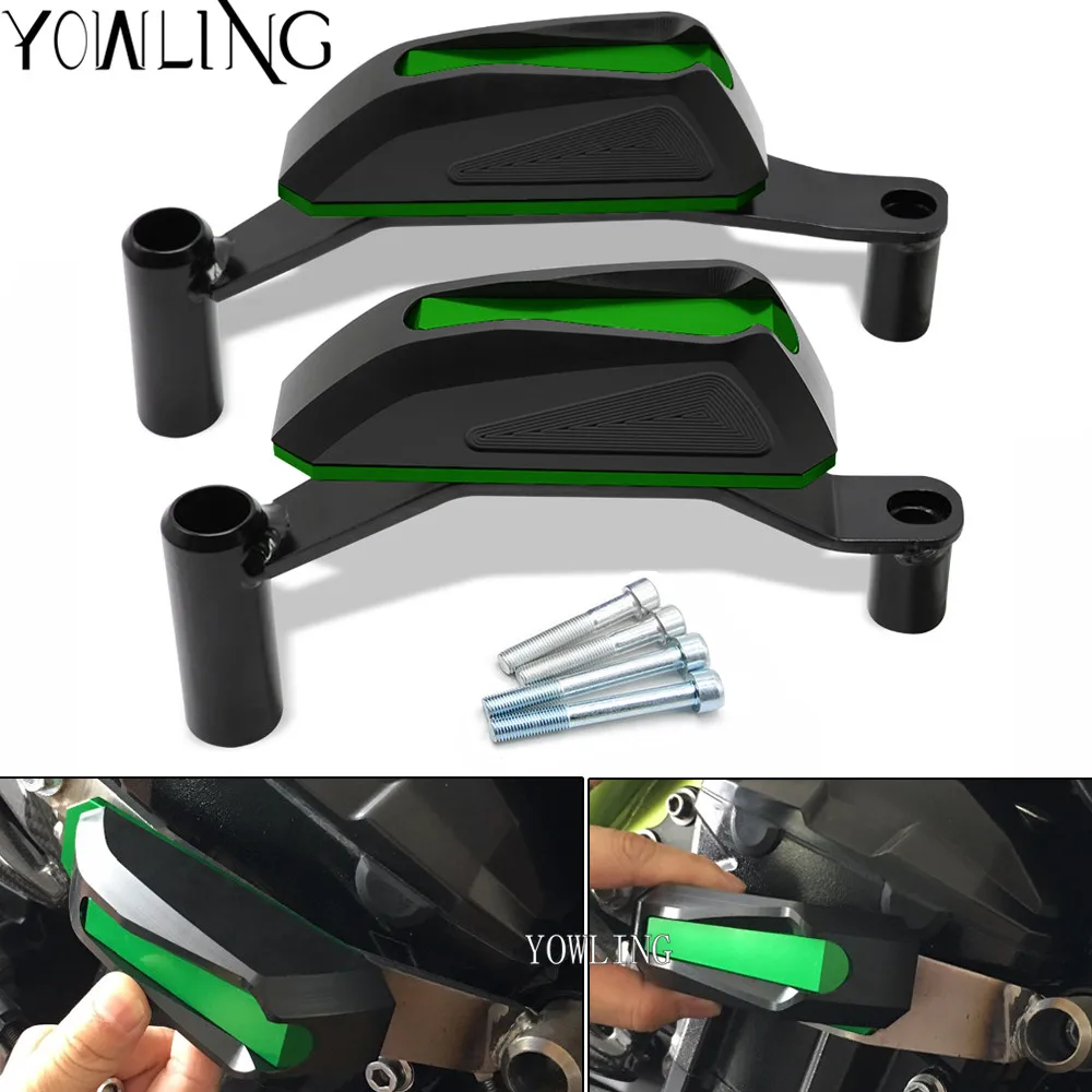 Motorcycle Frame Crash Pads Engine Case Sliders Protector FOR Kawasaki Z900 2016 2017 2018 engine protection block falling block цена Motorcycle Frame Crash Pads Engine Case Sliders Protector FOR Kawasaki Z900 2016 2017 2018 engine protection block falling block цены онлайн