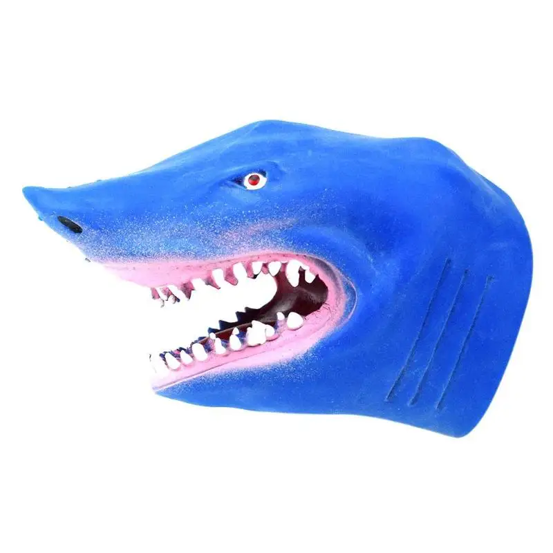 

1Pcs Seek Novelty toys Popular Shark Hand Puppet Gloves TPR Animal Head Figure Vividly Kids Toy Model Gifts