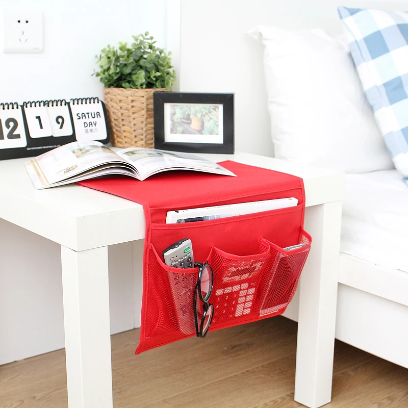 

Novelty Disktopside Bedside Pocket Bed Organizer Hanging Bag For Phone Holder Book Magazine Zakka Storage Pouch