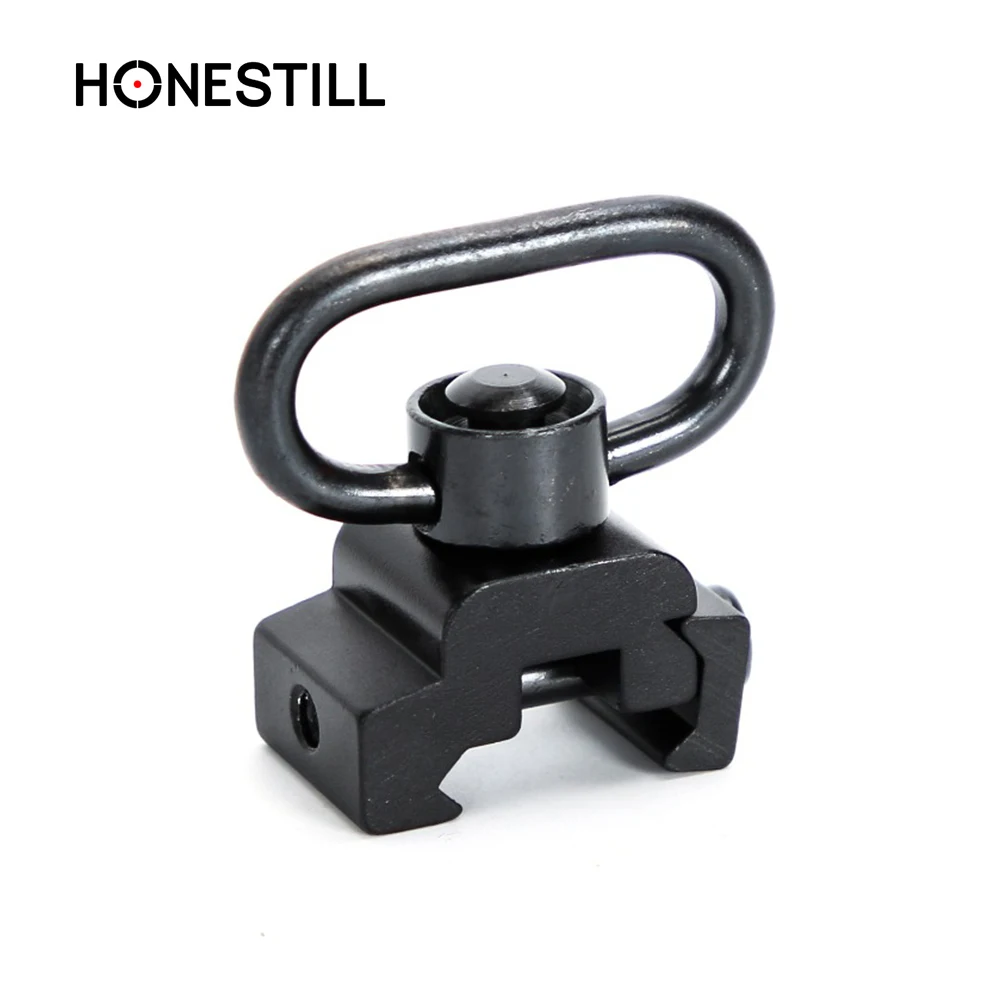 

QD Sling Swivel Mount Push Button 1-1/4" 20mm Weaver or Picatinny Rail Mounted Quick Release Sling Ring Set Adapter Hunting