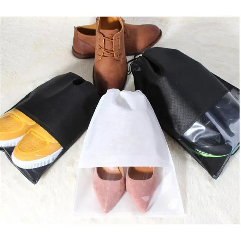 OUNONA 10 шт. сумка для обуви со шнурком нетканые Тапочки дорожная сумка для хранения портативная упаковка-органайзер сумка для одежды багажная сумка