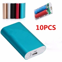 10Pcs Dual USB Power Bank 6x 18650 External Backup Battery Charger Box Case For Phone