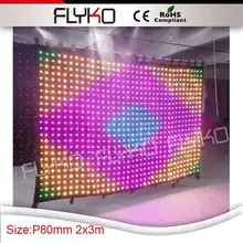 Противопожарные Крытый P8 2*3 м складной светодио дный видеоэкран на рождественские украшения