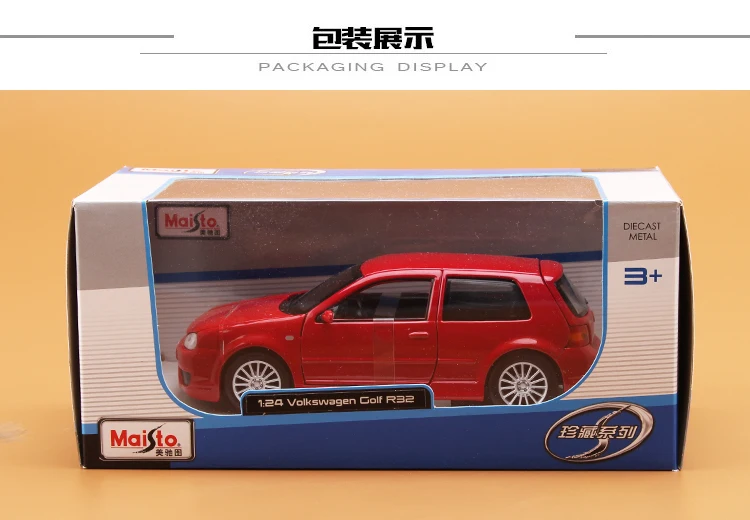 1:24 Volkswagen Golf R32 модель автомобиля из сплава Игрушечная модель автомобиля для украшения подарка